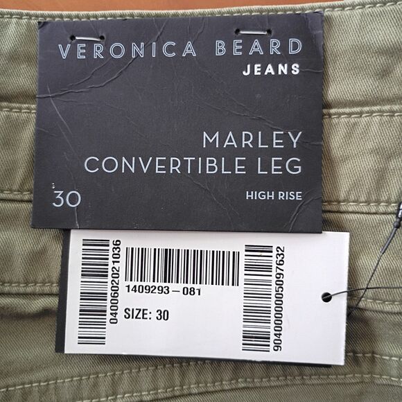 Veronica Beard Marley Clover Green Ankle-Tab Pant 30 Luxury Designer High End - Picture 9 of 13